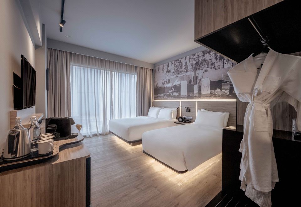 Twin-bed guest room — The Kuala Lumpur Journal Hotel